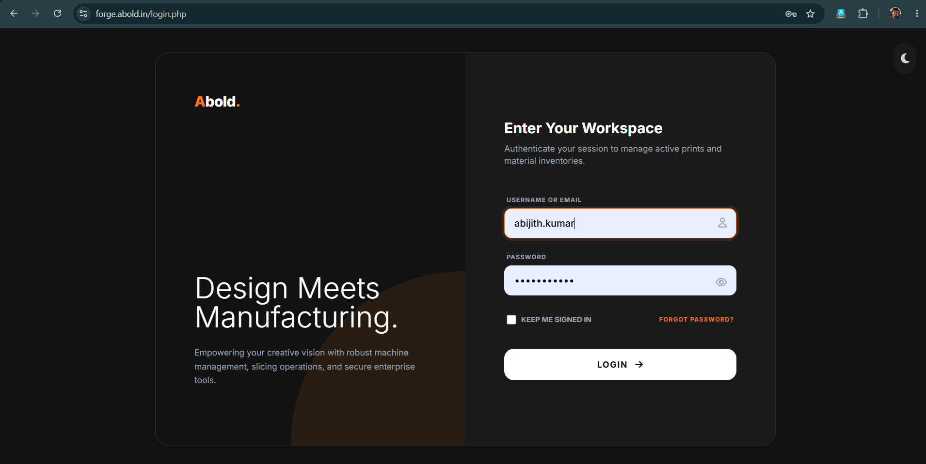 Abold Forge Login